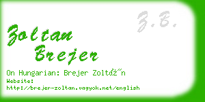 zoltan brejer business card